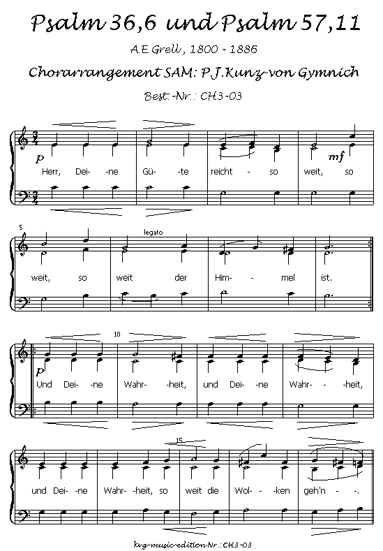 Peter Josef Kunz-von Gymnich :  Psalm 36,6 Psalm 57,11