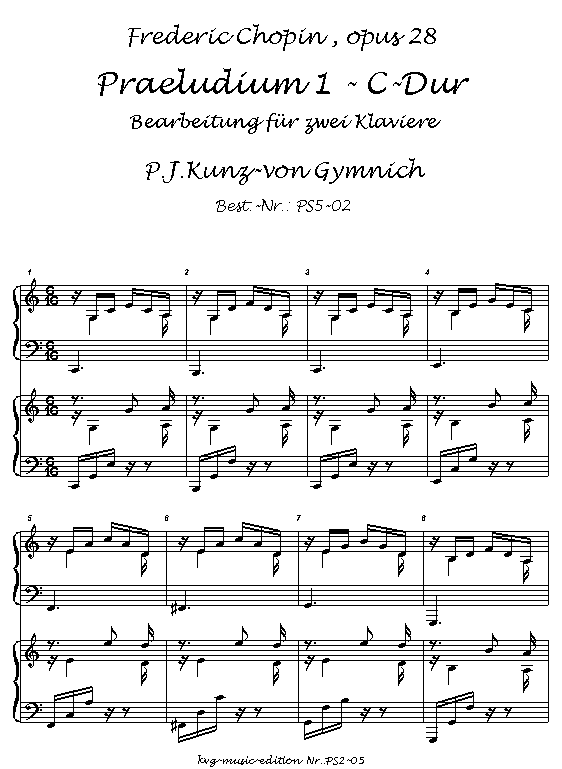 Frederic Chopin : opus 28 : Praeludium 1 C-Dur